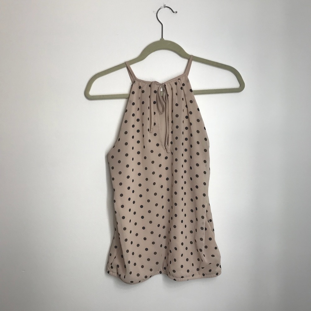 Express Black and Cream Polka Dot Tank Top - Picture 4 of 5